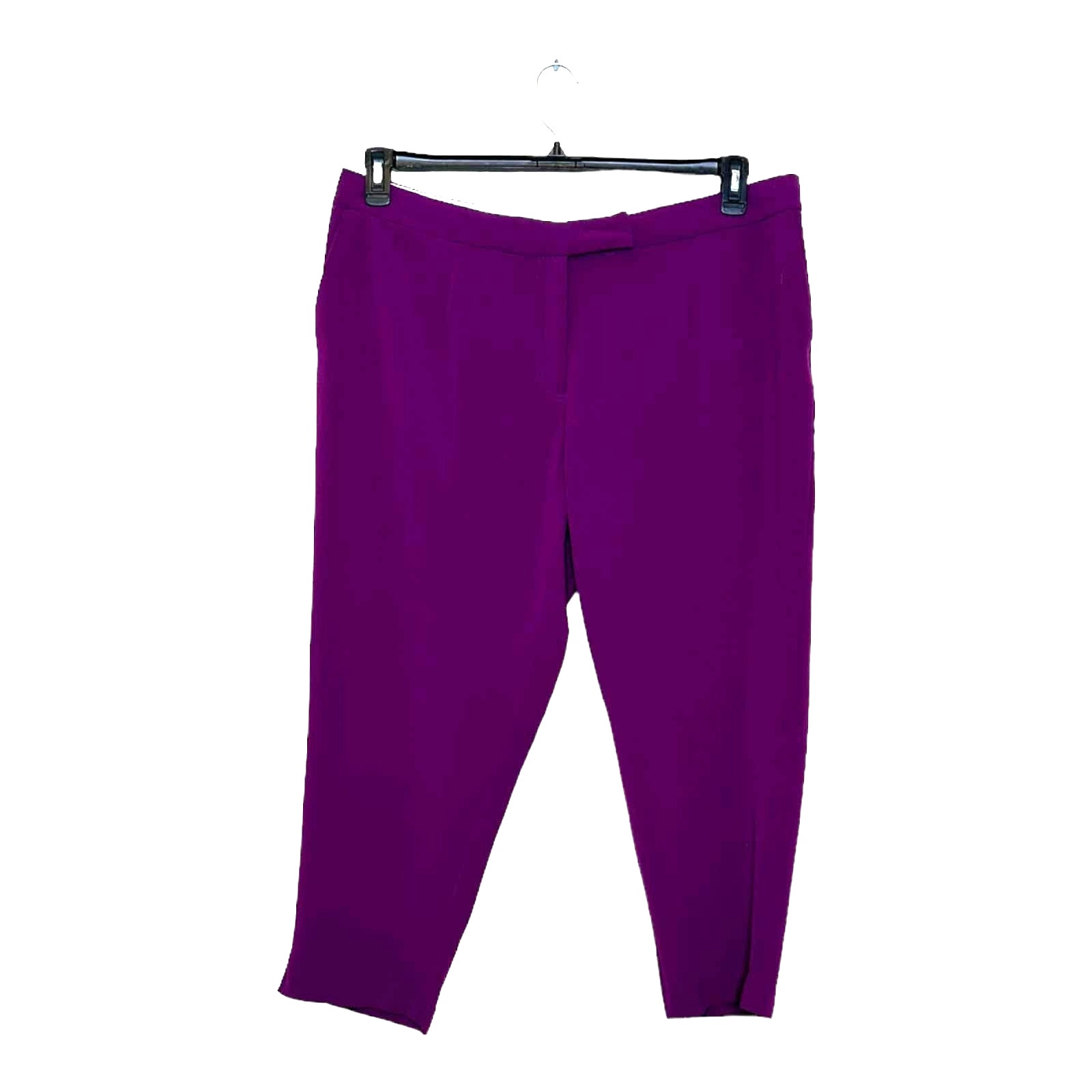 Jessica London Magenta Purple Cropped Pants Size 16